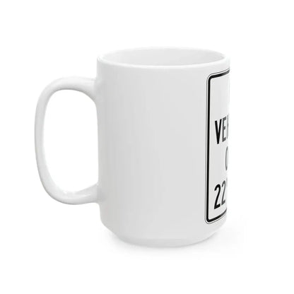 PBOT Road sign R6135 (Oregon) (Road Sign) White Coffee Mug - Go Mug Yourself