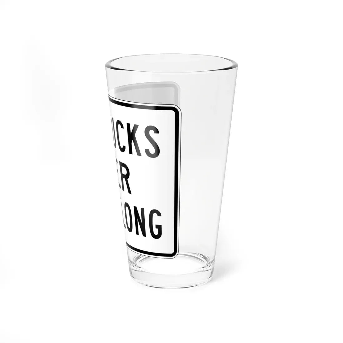 PBOT Road sign R6140 (Oregon) (Road Sign) Pint Glass 16oz - Go Mug Yourself