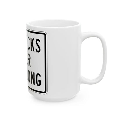 PBOT Road sign R6151 (Oregon) (Road Sign) White Coffee Mug - Go Mug Yourself