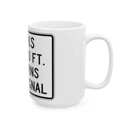 PBOT Road sign R6152 (Oregon) (Road Sign) White Coffee Mug - Go Mug Yourself