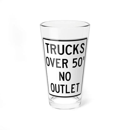 PBOT Road sign R6154 (Oregon) (Road Sign) Pint Glass 16oz 16oz - Go Mug Yourself