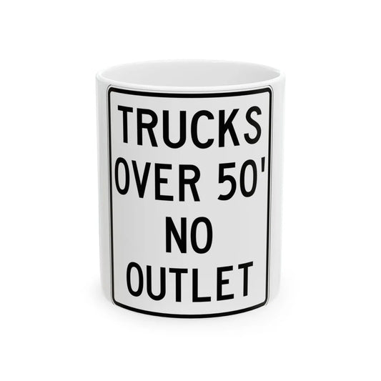 PBOT Road sign R6154 (Oregon) (Road Sign) White Coffee Mug 11oz - Go Mug Yourself