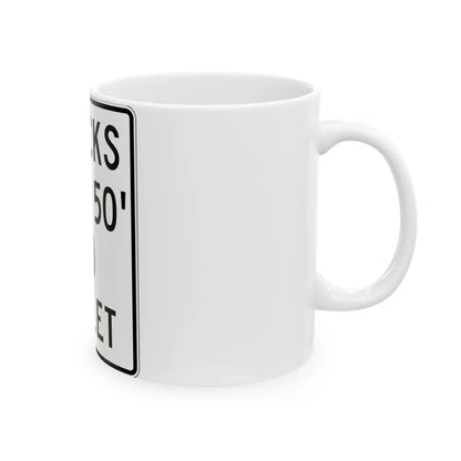 PBOT Road sign R6154 (Oregon) (Road Sign) White Coffee Mug - Go Mug Yourself