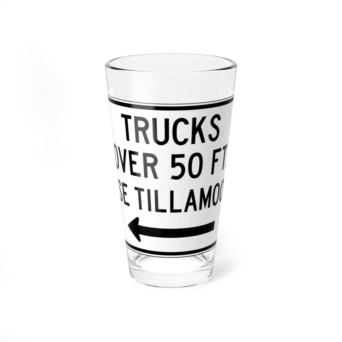 PBOT Road sign R6156L (Oregon) (Road Sign) Pint Glass 16oz 16oz - Go Mug Yourself