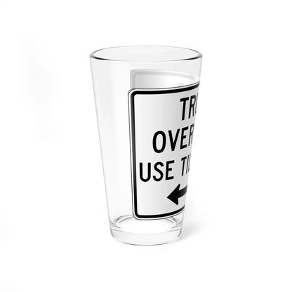 PBOT Road sign R6156L (Oregon) (Road Sign) Pint Glass 16oz - Go Mug Yourself
