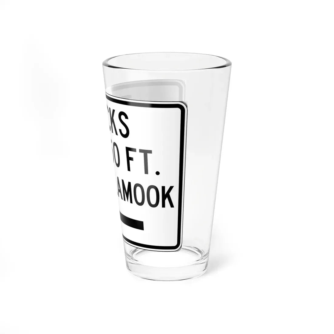 PBOT Road sign R6156L (Oregon) (Road Sign) Pint Glass 16oz - Go Mug Yourself