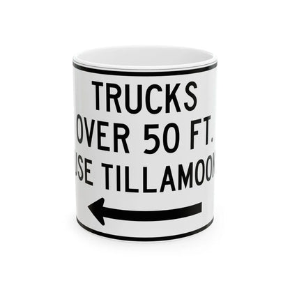 PBOT Road sign R6156L (Oregon) (Road Sign) White Coffee Mug 11oz - Go Mug Yourself