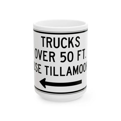 PBOT Road sign R6156L (Oregon) (Road Sign) White Coffee Mug 15oz - Go Mug Yourself