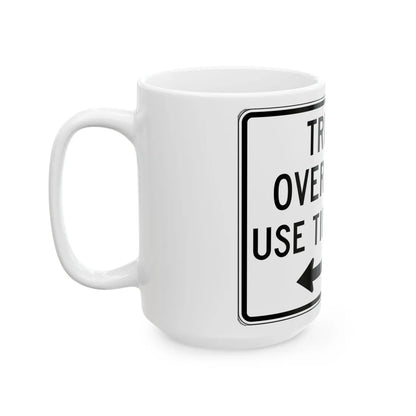PBOT Road sign R6156L (Oregon) (Road Sign) White Coffee Mug - Go Mug Yourself