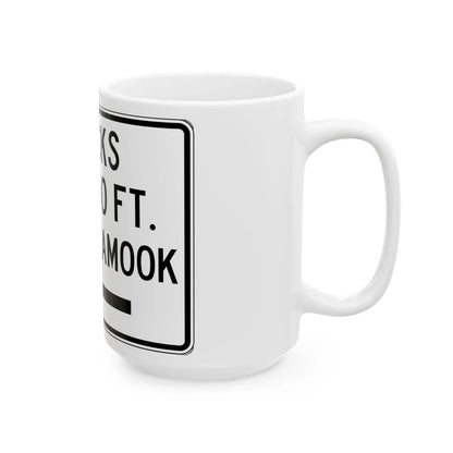 PBOT Road sign R6156L (Oregon) (Road Sign) White Coffee Mug - Go Mug Yourself