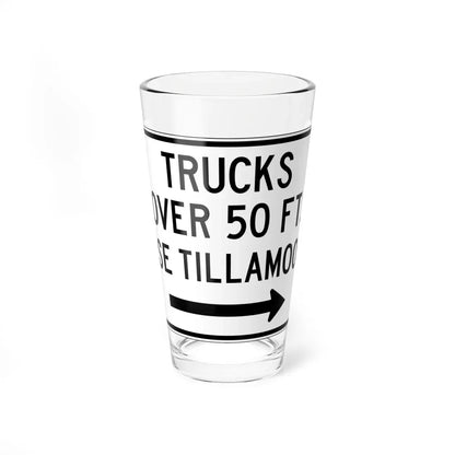 PBOT Road sign R6156R (Oregon) (Road Sign) Pint Glass 16oz 16oz - Go Mug Yourself