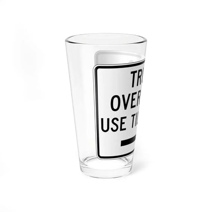 PBOT Road sign R6156R (Oregon) (Road Sign) Pint Glass 16oz - Go Mug Yourself