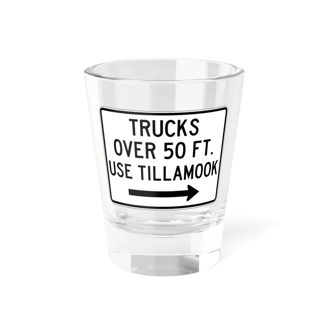 PBOT Road sign R6156R (Oregon) (Road Sign) Shot Glass 1.5oz 1.5oz - Go Mug Yourself