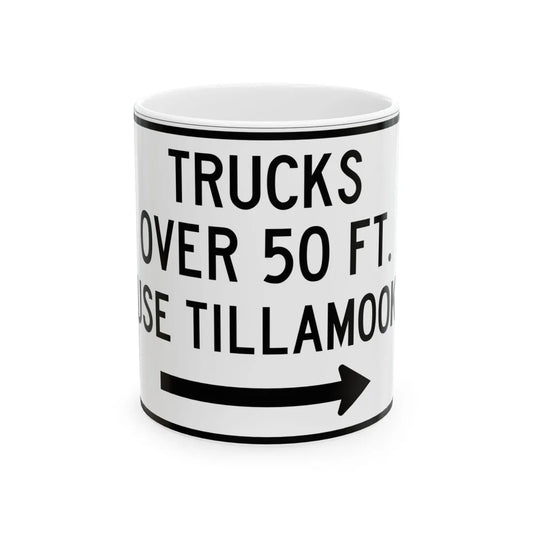 PBOT Road sign R6156R (Oregon) (Road Sign) White Coffee Mug 11oz - Go Mug Yourself