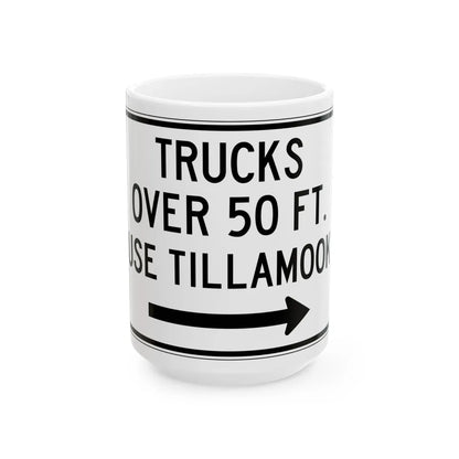 PBOT Road sign R6156R (Oregon) (Road Sign) White Coffee Mug 15oz - Go Mug Yourself