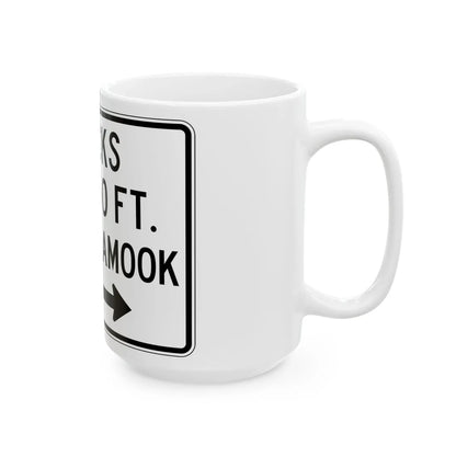 PBOT Road sign R6156R (Oregon) (Road Sign) White Coffee Mug - Go Mug Yourself