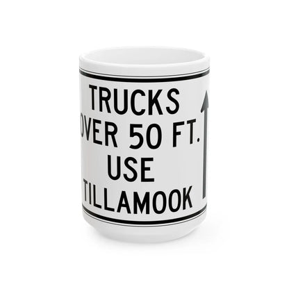 PBOT Road sign R6157 (Oregon) (Road Sign) White Coffee Mug 15oz - Go Mug Yourself