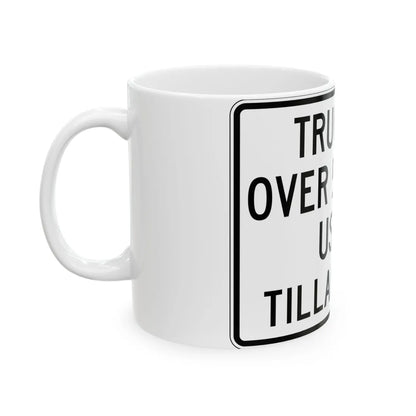 PBOT Road sign R6157 (Oregon) (Road Sign) White Coffee Mug - Go Mug Yourself