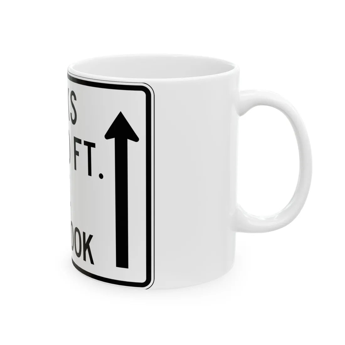 PBOT Road sign R6157 (Oregon) (Road Sign) White Coffee Mug - Go Mug Yourself