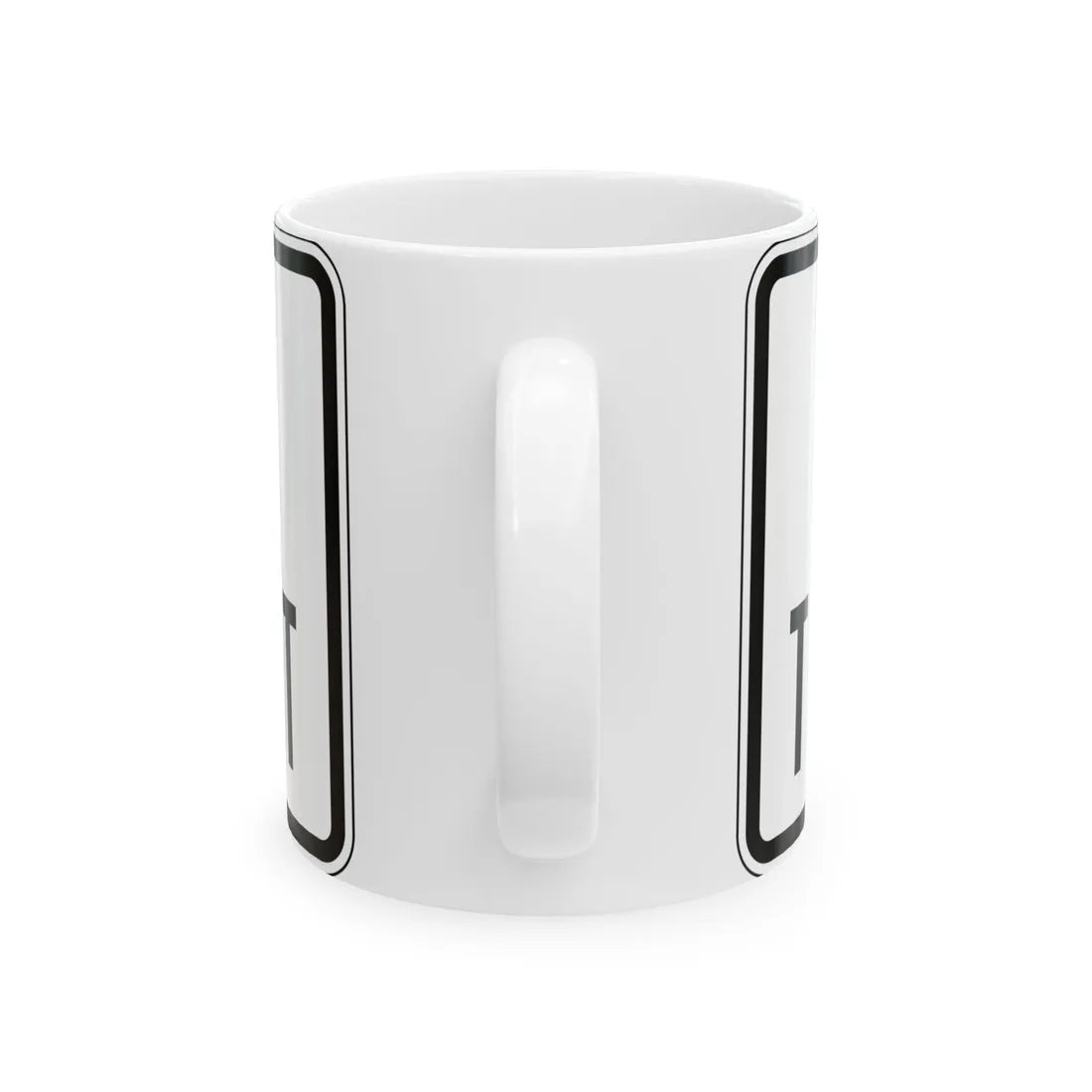 PBOT Road sign R6158 (Oregon) (Road Sign) White Coffee Mug - Go Mug Yourself