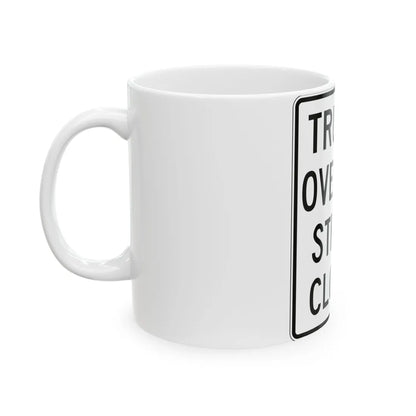 PBOT Road sign R6162A (Oregon) (Road Sign) White Coffee Mug - Go Mug Yourself