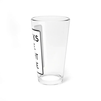 PBOT Road sign R6170 (Oregon) (Road Sign) Pint Glass 16oz - Go Mug Yourself