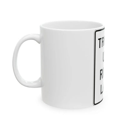 PBOT Road sign R6170 (Oregon) (Road Sign) White Coffee Mug - Go Mug Yourself
