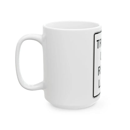 PBOT Road sign R6170 (Oregon) (Road Sign) White Coffee Mug - Go Mug Yourself