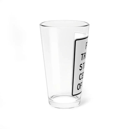 PBOT Road sign R6180 (Oregon) (Road Sign) Pint Glass 16oz - Go Mug Yourself