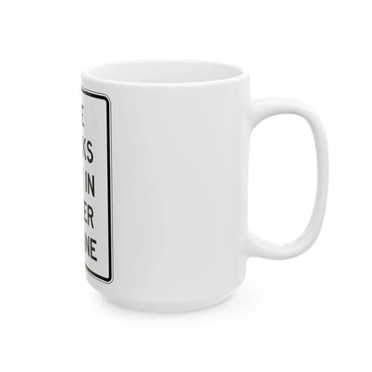 PBOT Road sign R6180 (Oregon) (Road Sign) White Coffee Mug - Go Mug Yourself