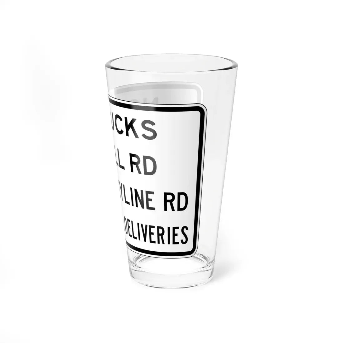 PBOT Road sign R6200A (Oregon) (Road Sign) Pint Glass 16oz - Go Mug Yourself