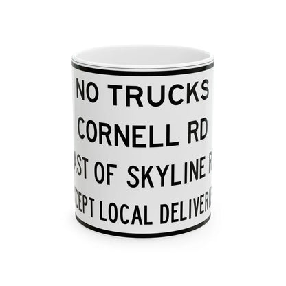 PBOT Road sign R6200A (Oregon) (Road Sign) White Coffee Mug 11oz - Go Mug Yourself