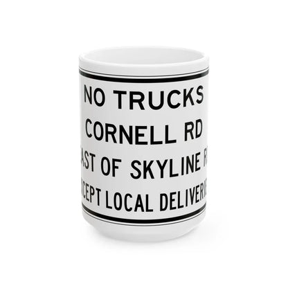 PBOT Road sign R6200A (Oregon) (Road Sign) White Coffee Mug 15oz - Go Mug Yourself