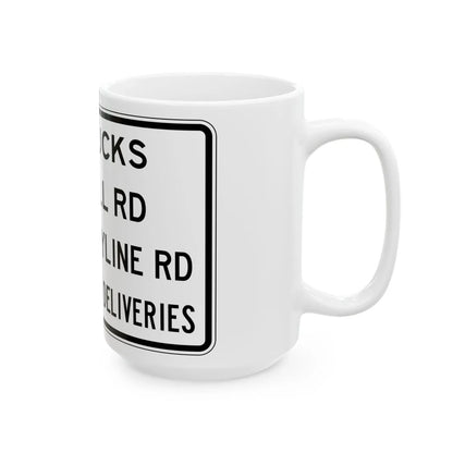 PBOT Road sign R6200A (Oregon) (Road Sign) White Coffee Mug - Go Mug Yourself