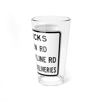 PBOT Road sign R6200B (Oregon) (Road Sign) Pint Glass 16oz - Go Mug Yourself