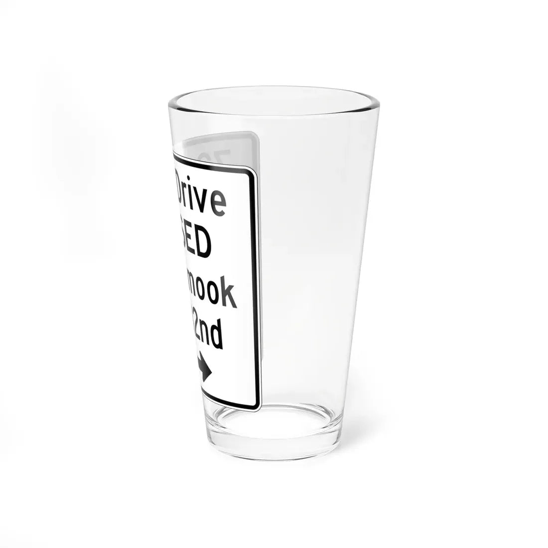 PBOT Road sign R6250 (Oregon) (Road Sign) Pint Glass 16oz - Go Mug Yourself