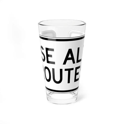 PBOT Road sign R6323 (Oregon) (Road Sign) Pint Glass 16oz 16oz - Go Mug Yourself