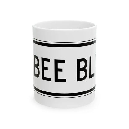 PBOT Road sign R6324 (Oregon) (Road Sign) White Coffee Mug 11oz - Go Mug Yourself