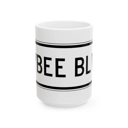 PBOT Road sign R6324 (Oregon) (Road Sign) White Coffee Mug 15oz - Go Mug Yourself