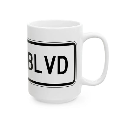PBOT Road sign R6324 (Oregon) (Road Sign) White Coffee Mug - Go Mug Yourself