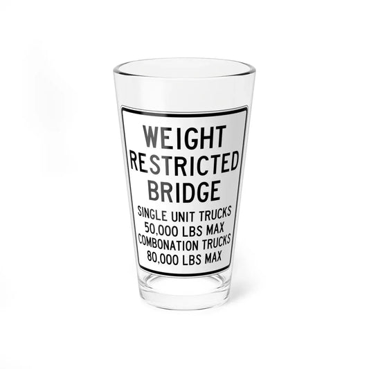 PBOT Road sign R6325 (Oregon) (Road Sign) Pint Glass 16oz 16oz - Go Mug Yourself
