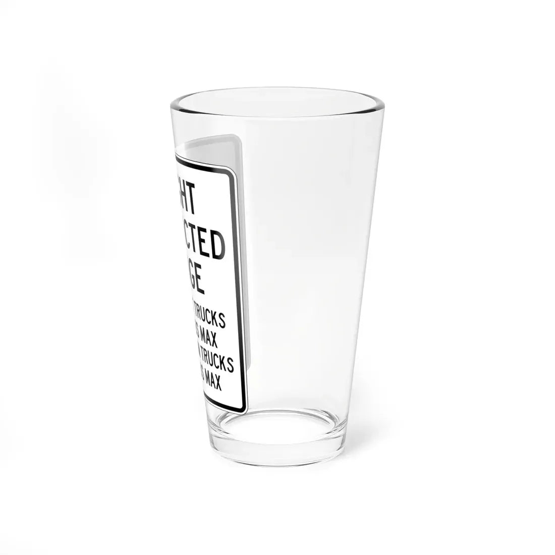 PBOT Road sign R6325 (Oregon) (Road Sign) Pint Glass 16oz - Go Mug Yourself