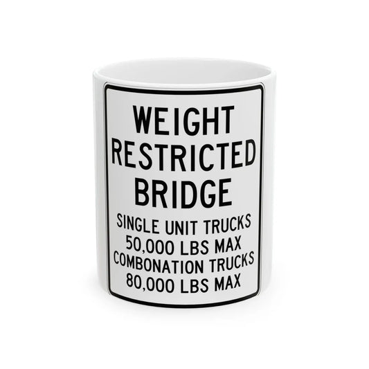 PBOT Road sign R6325 (Oregon) (Road Sign) White Coffee Mug 11oz - Go Mug Yourself