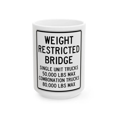 PBOT Road sign R6325 (Oregon) (Road Sign) White Coffee Mug 15oz - Go Mug Yourself