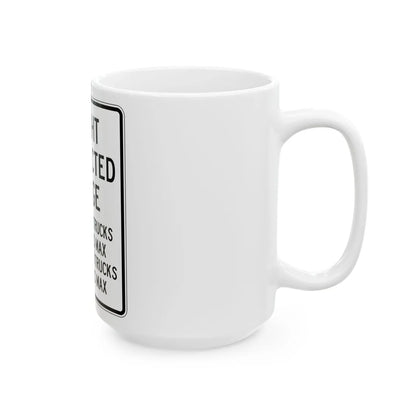 PBOT Road sign R6325 (Oregon) (Road Sign) White Coffee Mug - Go Mug Yourself