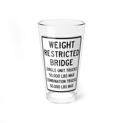 PBOT Road sign R6326 (Oregon) (Road Sign) Pint Glass 16oz - Go Mug Yourself