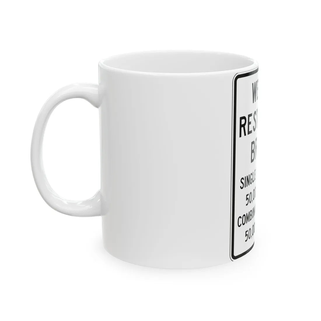 PBOT Road sign R6326 (Oregon) (Road Sign) White Coffee Mug - Go Mug Yourself