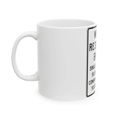 PBOT Road sign R6326 (Oregon) (Road Sign) White Coffee Mug - Go Mug Yourself