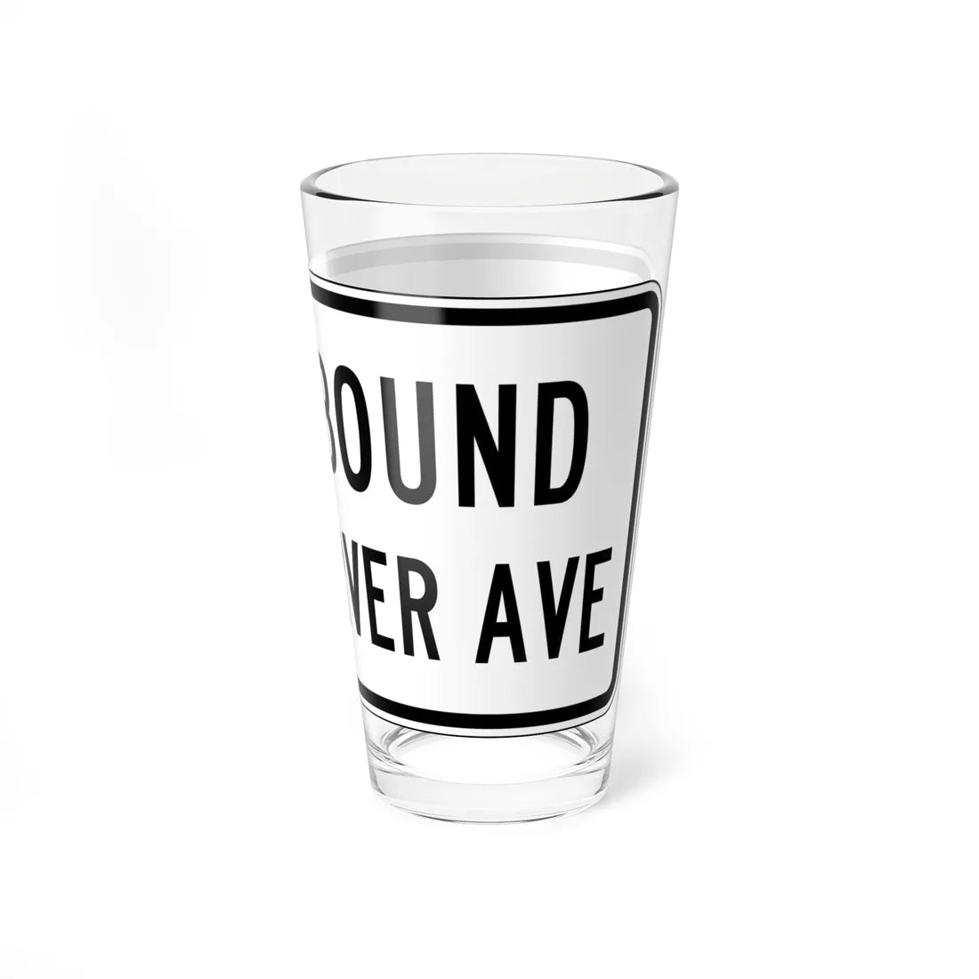 PBOT Road sign R6331 (Oregon) (Road Sign) Pint Glass 16oz - Go Mug Yourself