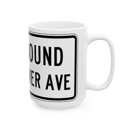 PBOT Road sign R6331 (Oregon) (Road Sign) White Coffee Mug - Go Mug Yourself